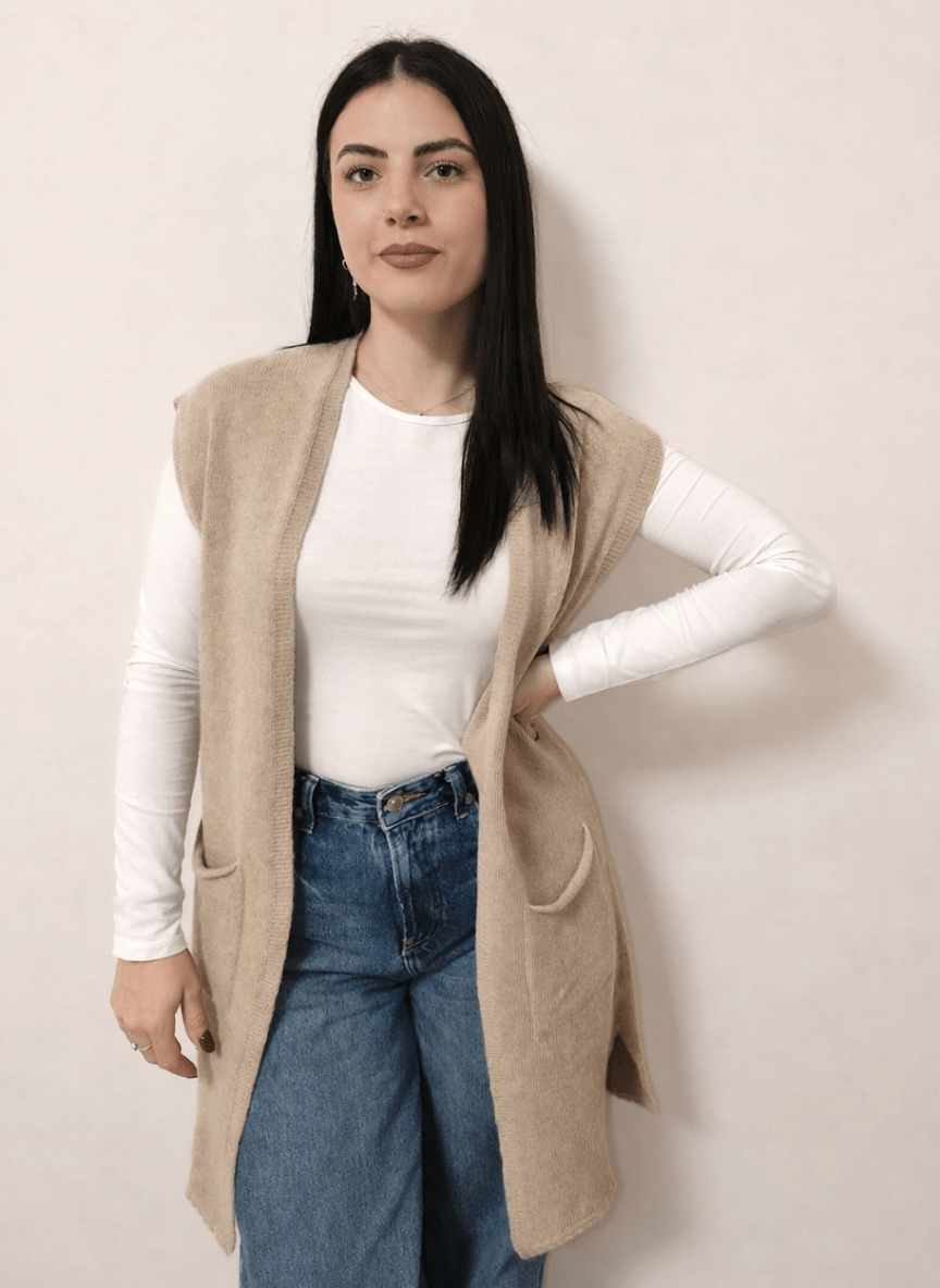 ALBA Cardigan Lungo Smanicato - Cashmood