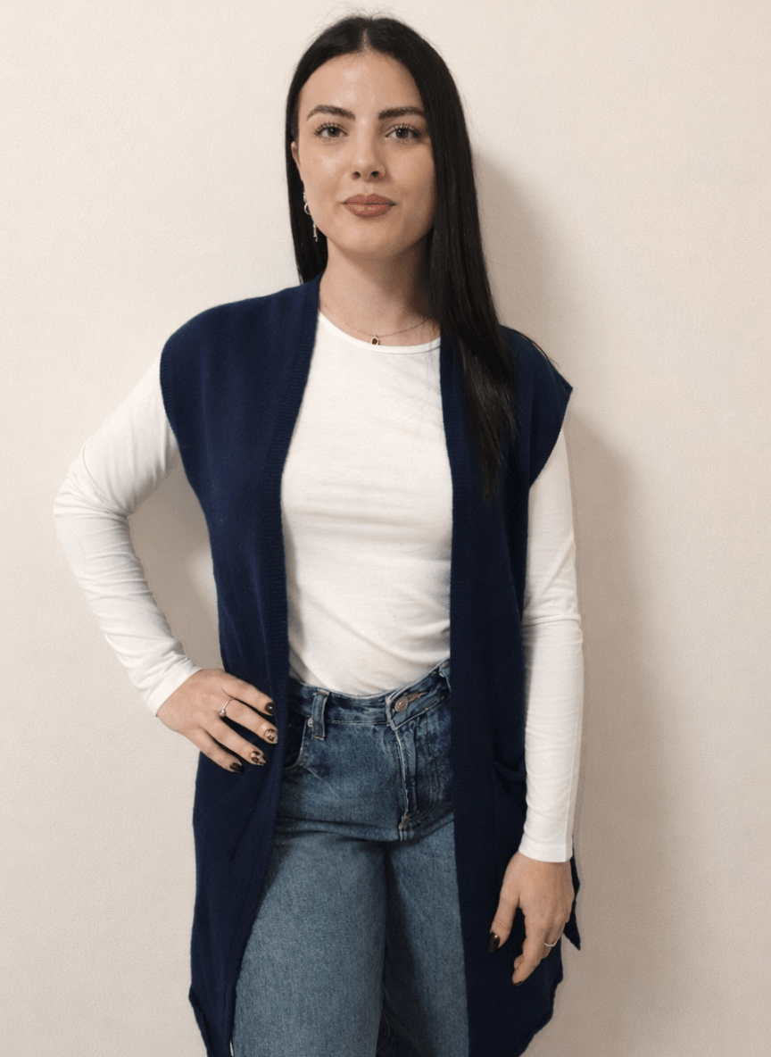 ALBA Cardigan Lungo Smanicato - Cashmood