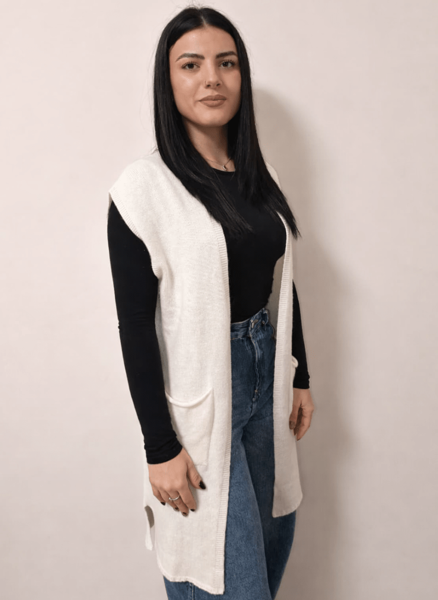 ALBA Cardigan Lungo Smanicato - Cashmood