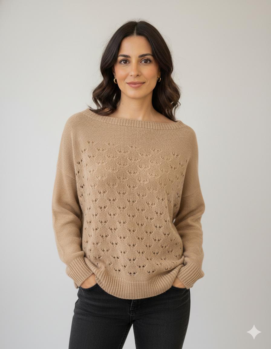 VESTA Collo Barca Traforato