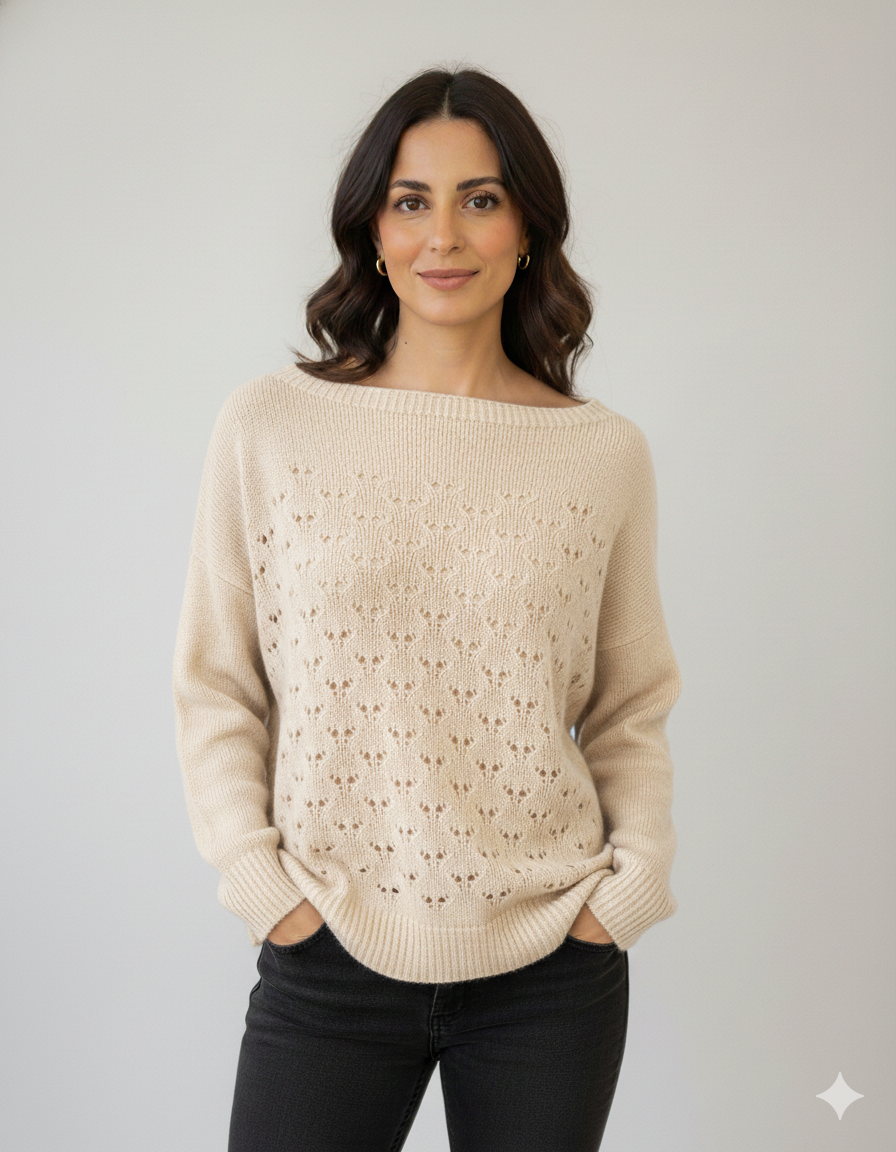 VESTA Collo Barca Traforato