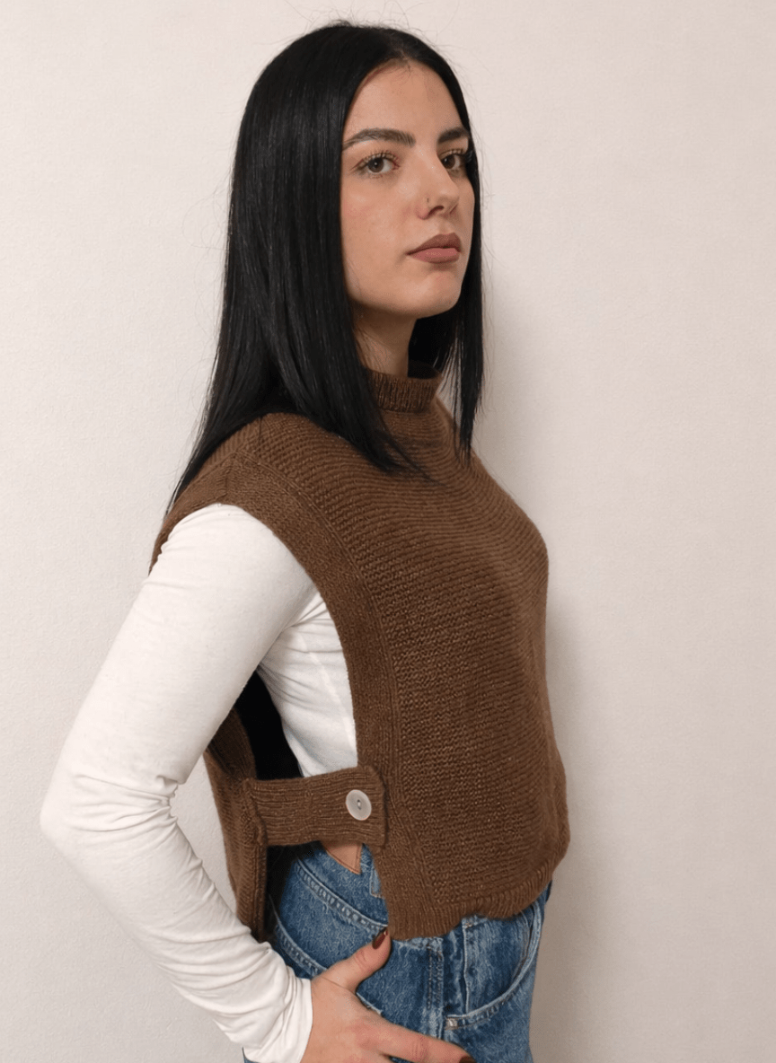EBE Gilet con bottone laterale - Cashmood
